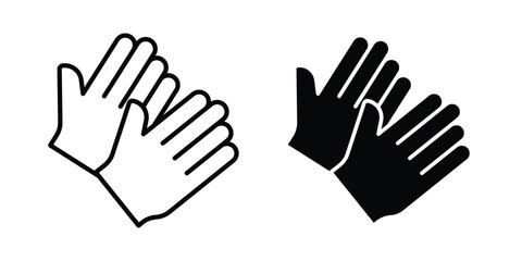 Fototapeta premium Glove icon Outline Style. Vector Illustration in flat For Graphic Design