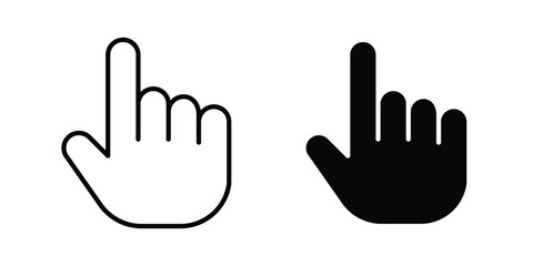 Fototapeta premium Hand click icon Outline Style. Vector Illustration in flat For Graphic Design