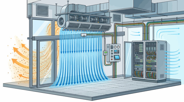 Industrial air flow control system.