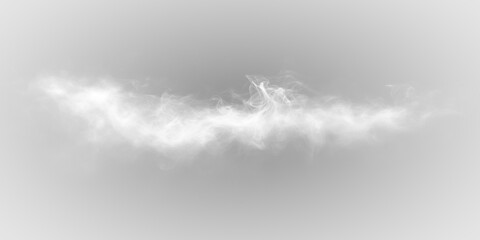 Fototapeta premium white smoke plume isolated on black background