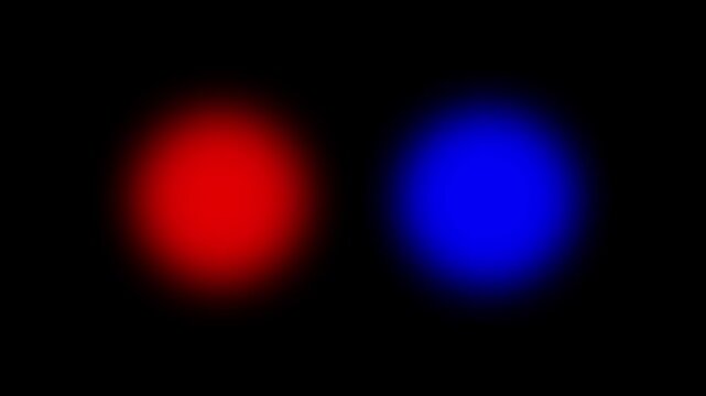 Abstract red and blue light circles on a black background, subtle bokeh effect blur glow energy illumination,Flashing strobe lights from an emergency vehicle defocused.
