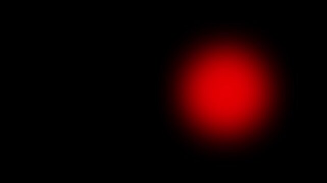 emergency blue and red light signal video for police ,medical  uses,Single bright red light circle with a soft halo effect on a dark background abstract blur bokeh.realistic emergency vehicle light,