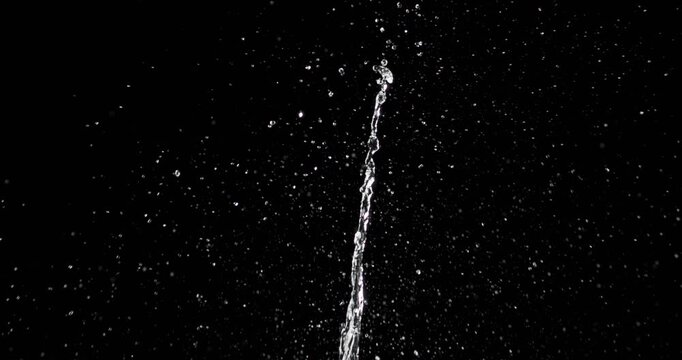 Dynamic water drops splashing from a falling object create a stunning visual effect, ideal for motion graphics. This allows creators to craft captivating abstractions and remarkable visuals
