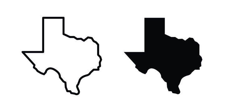 Texas icon Outline Style. Vector Illustration in flat For Graphic Design
