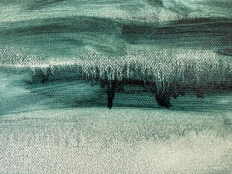 Watercolor Painting Template with Soft Strokes on Rough Paper Texture