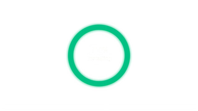 Green rubber oring seal isolated on transparent background