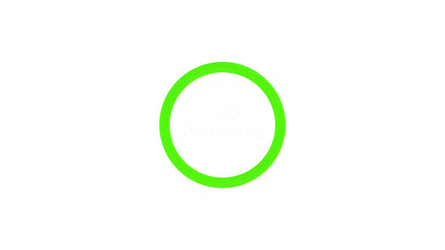 A bright green circle on a pure transparent background
