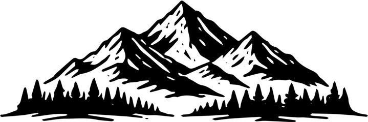 Fototapeta premium mountain vector illustration 