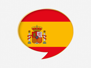 Obraz premium Spain in a Speech Bubble Design on Golden Frame.