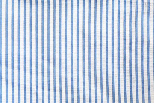 macro Polyester fabric with blue vertical stripes texture