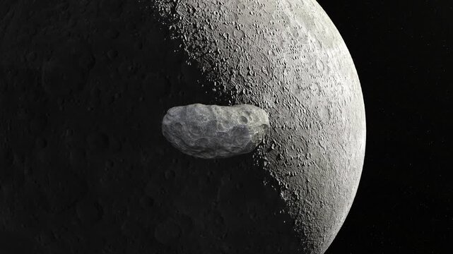 月と宇宙空間　3DCGレンダリング