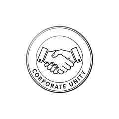 Obraz premium Handshake symbol of corporate partnership.