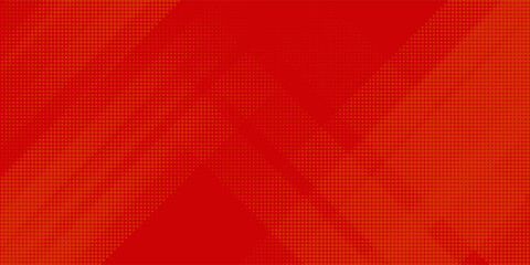 Obraz premium Red diagonal geometric shape with halftone. Modern fiber textured vector eps 10