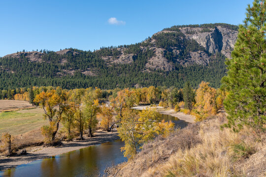 Kettle River near Midway British Columbia. Kettle River in British Columbia near the USA - Canada border. British Columbia, Canada
