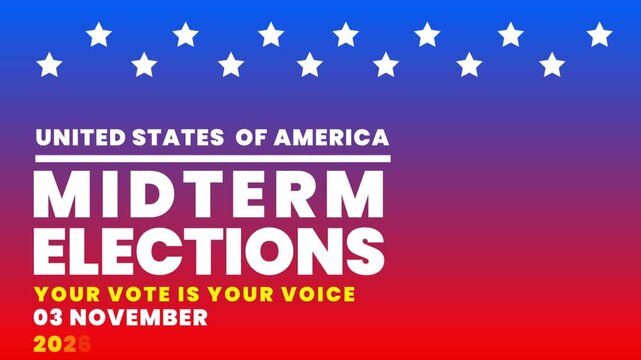 USA Midterm Elections 2026 Animation on &ndash; American Voting Campaign Motion Graphic
