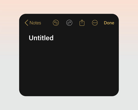 Notes user interface template Digital planner app for schedule vector mockup illustration