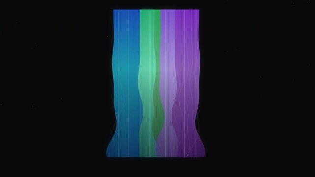 Vertical wavy colored stripes stand out on a dark background, perfect for abstract backgrounds, website design, or vibrant graphic projects.