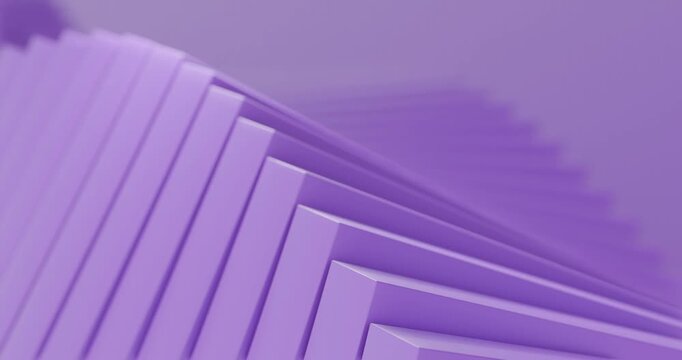Abstract purple 3d geometric panels background looping animation