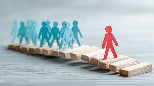 Connecting People Through a Small Wooden Bridge Metaphor for Opportunity