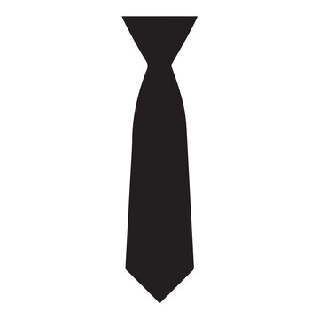 tie silhouette isolated on white background