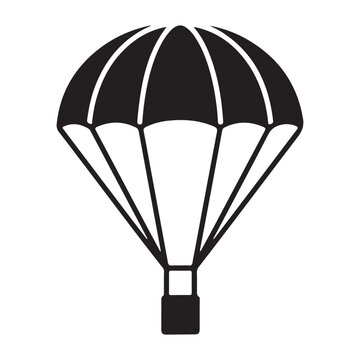 Parachute icon, logo isolated on white background