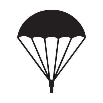 Parachute icon, logo isolated on white background