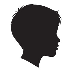 boy side face silhouette kid © Taufikur