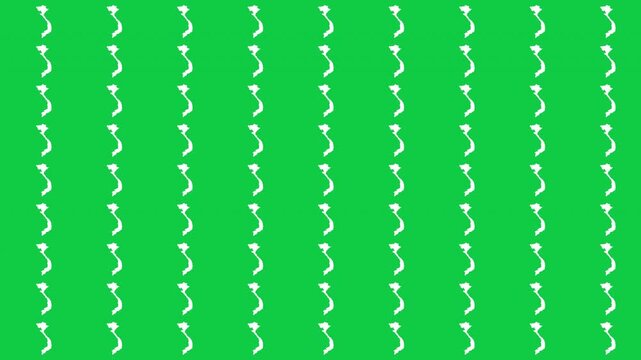 Vietnam map pattern scrolling 15 second loop with green background