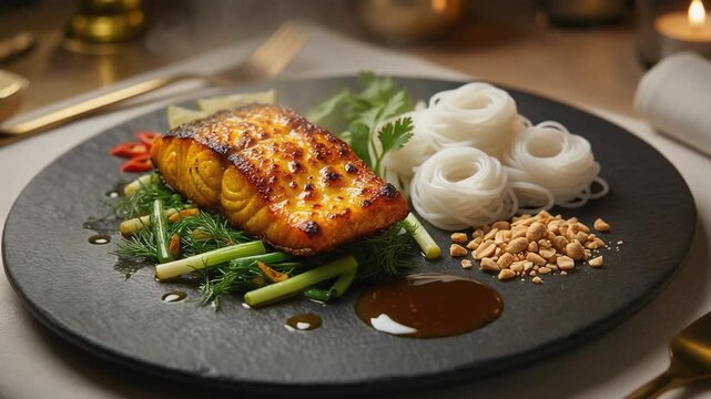 Authentic Cha Ca La Vong Vietnamese Grilled Fish for Fine Dining Advertising