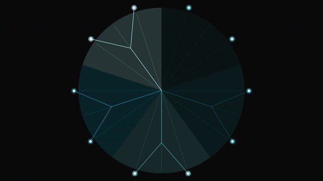 Radar chart infographic in shades of blue design suitable for business presentations, data analysis, and marketing reports. Visualize data effectively.