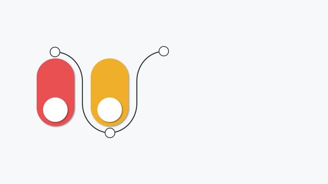 Modern Wavy Process Timeline Infographic Animation for Business Presentation Steps