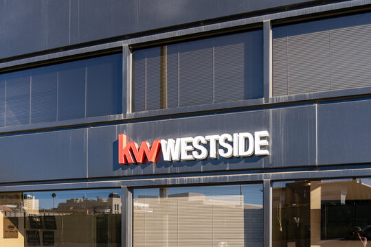 Los Angeles, California, USA - July 6, 2022: Exterior signage on the building for a Keller Williams Realty Westside office in Los Angeles, CA, United States. Keller Williams Realty is an American tech