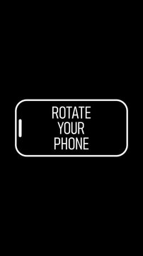 Rotate Your Phone Instruction Animation with Smartphone Orientation Icon