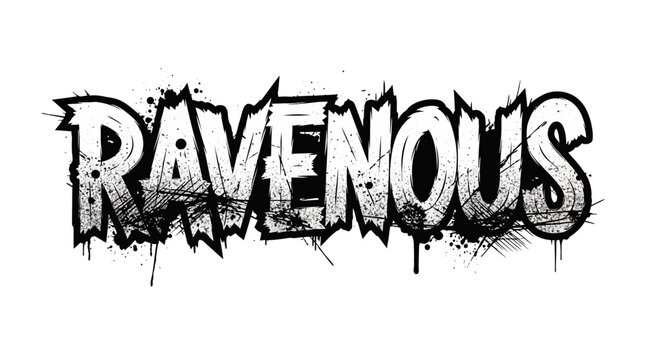 Ravenous Graffiti Style Text