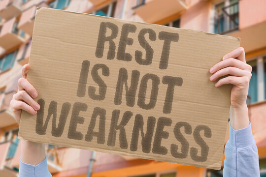 "Rest Is Not Weakness" The cultural equation of rest with laziness is contradicted by extensive clinical evidence that recovery is essential to performance. HUSTLE. REST. MENTAL. HEALTH. BURNOUT.
