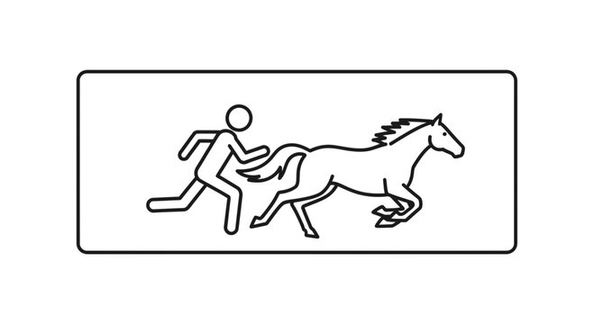 Man Chasing Running Horse