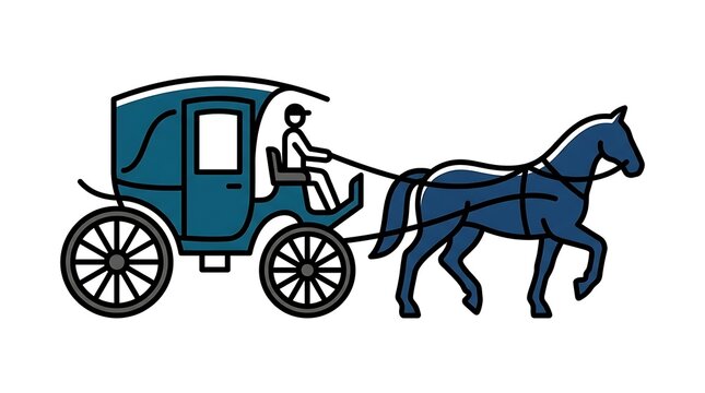 Horse drawn carriage ride transportation.
