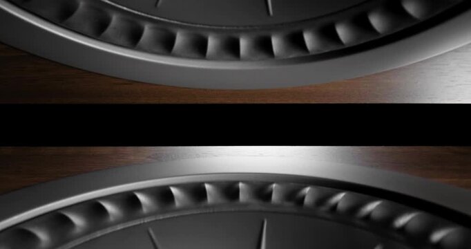 Pulsing Audio Woofer Close-Up