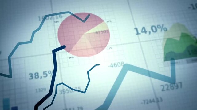 Financial stock market chart and candlestick data trends with investment analytics for trading and portfolio management.
