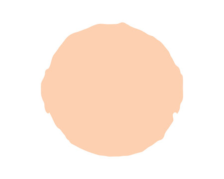 Round blob shape on transparent background, abstract organic form
