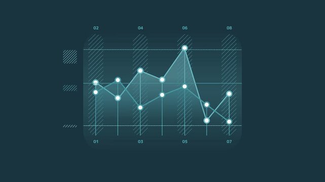 Financial stock market chart and candlestick data trends with investment analytics for trading and portfolio management.