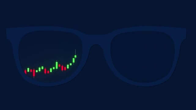 Financial stock market chart and candlestick data trends with investment analytics for trading and portfolio management.
