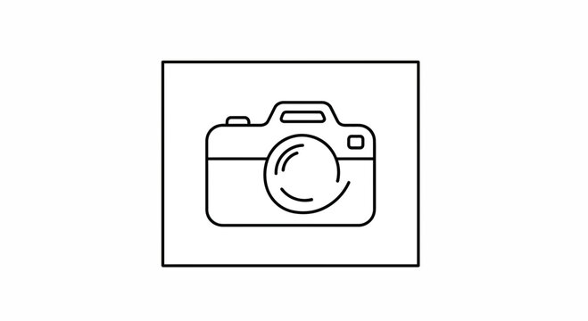 Minimalist Camera Icon: Digital Photography Symbol