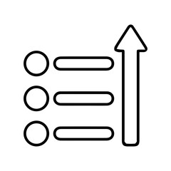 Fototapeta premium List with Upward Arrow Icon