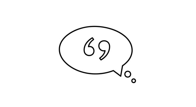 Simple line drawing of a speech bubble containing the number 69 in cursive