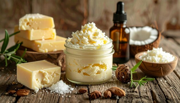 Homemade Body Butter with Natural Ingredients for Skincare.