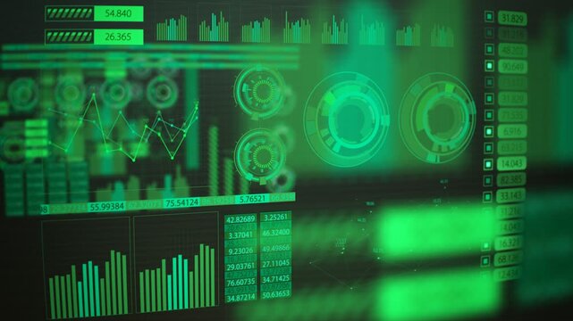Financial stock market chart and candlestick data trends with investment analytics for trading and portfolio management.