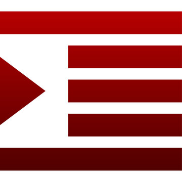 Red indent increase icon for text paragraph formatting and layout