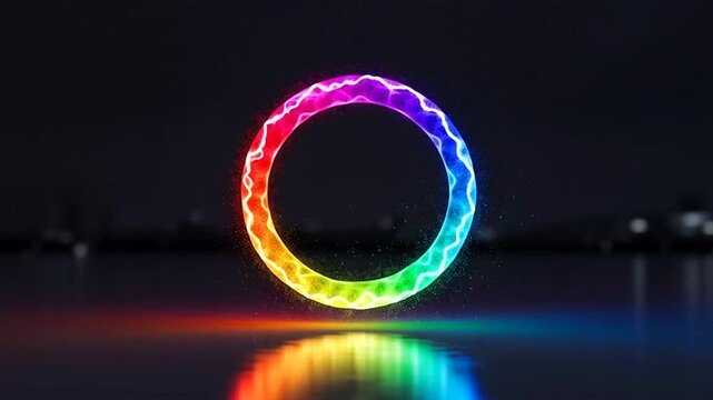 Rainbow LED Ring Light Performance Water.