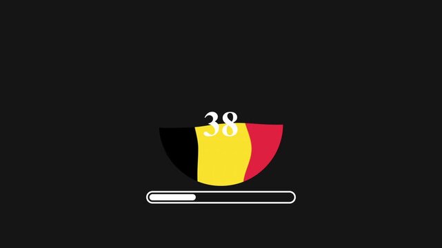 Belgium Flag Loading Animation &ndash; Modern UI Loading Screen Loop